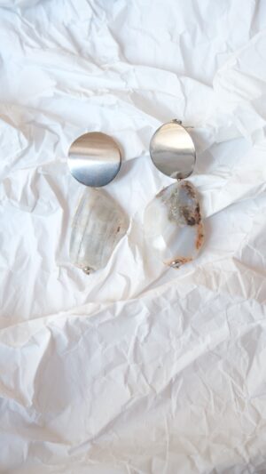 Raw Agate Earrings - Image 2